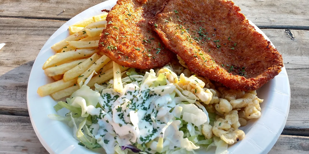 Photo of Schnitzel and all the trimmings