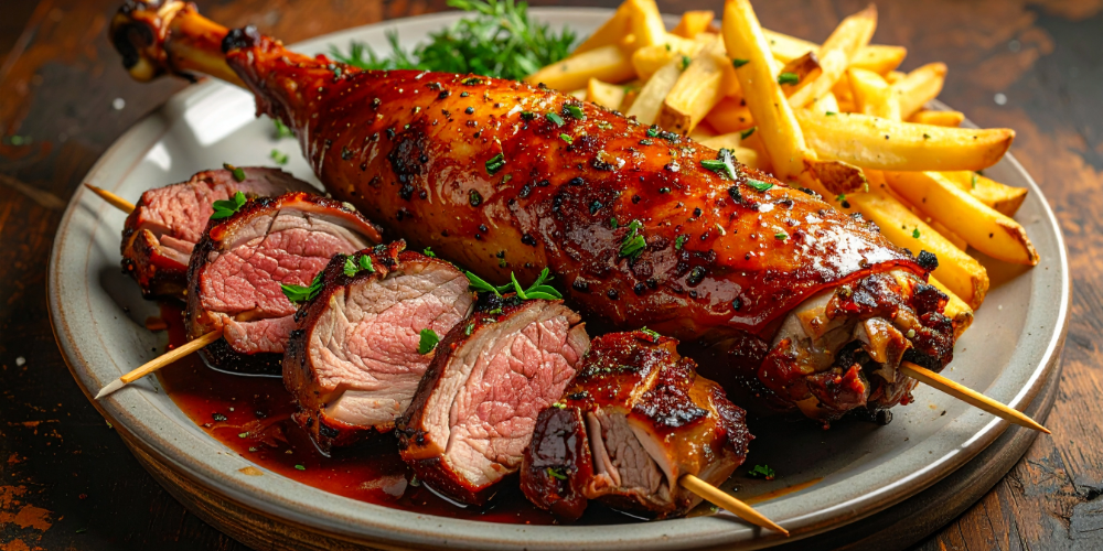 Photo of Turkey Leg and Steak Kabob